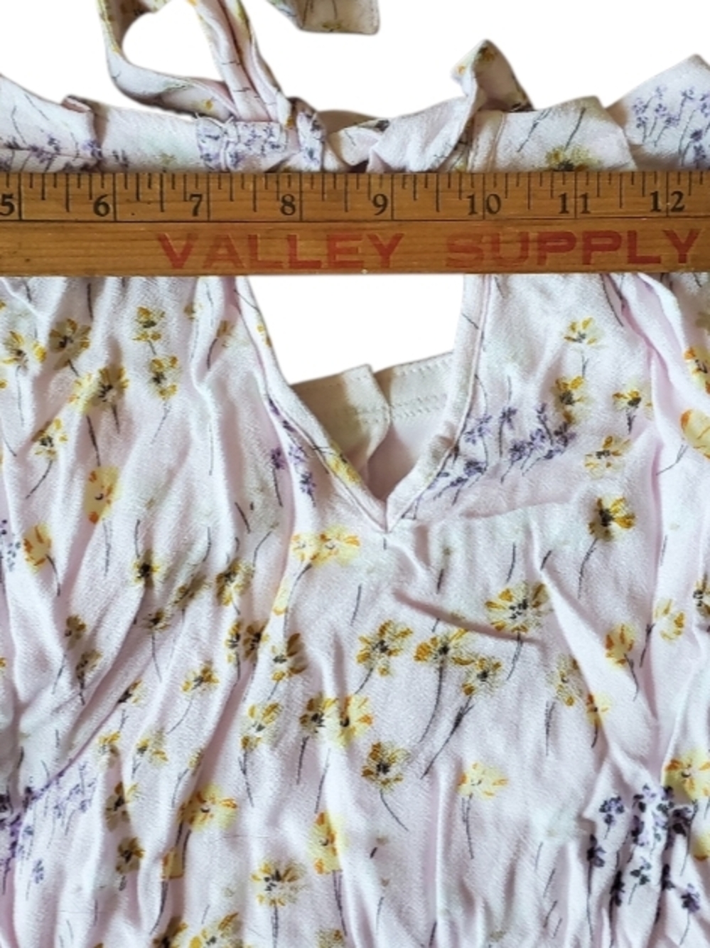 LC Lauren Conrad Pale Pink Floral Tie-Back Midi Dress - Picture 5 of 7